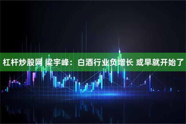 杠杆炒股网 梁宇峰：白酒行业负增长 或早就开始了